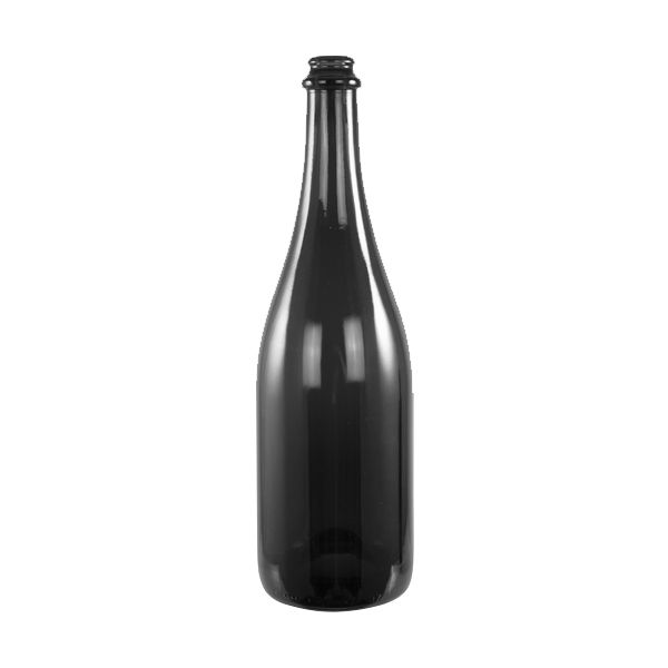 schwarze Champagnerflasche