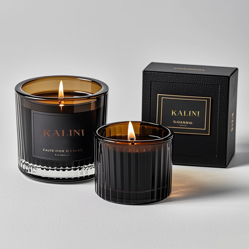 Großhandel bernsteinfarbene kerzengläser