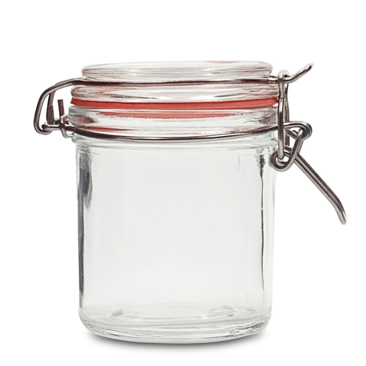 Glasdose mit Scharnierdeckel für Kaffee, Tee und Zucker